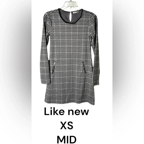 MID dress, women XS. Houndstooth, checkered,fitted, office,career,event,classy - Picture 1 of 12